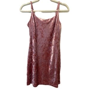 Pink Velvet Slip Dress